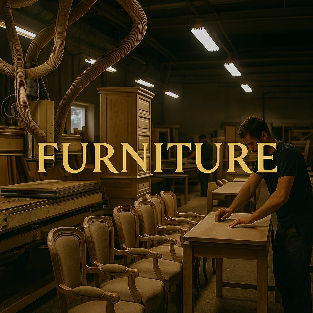 Furniture factory in Istanbul — showcasing modern wood furniture production and craftsmanship during Trade Istanbul Group LLC’s business sourcing tour.