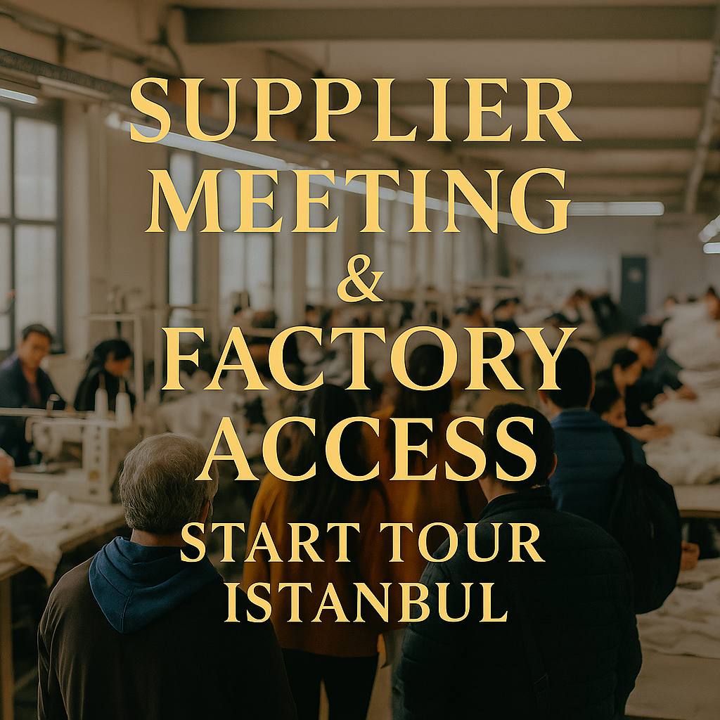Behind-the-scenes factory visit during Istanbul Start Tour — Amazon sellers and business visitors meeting Turkish textile suppliers and manufacturers in person.