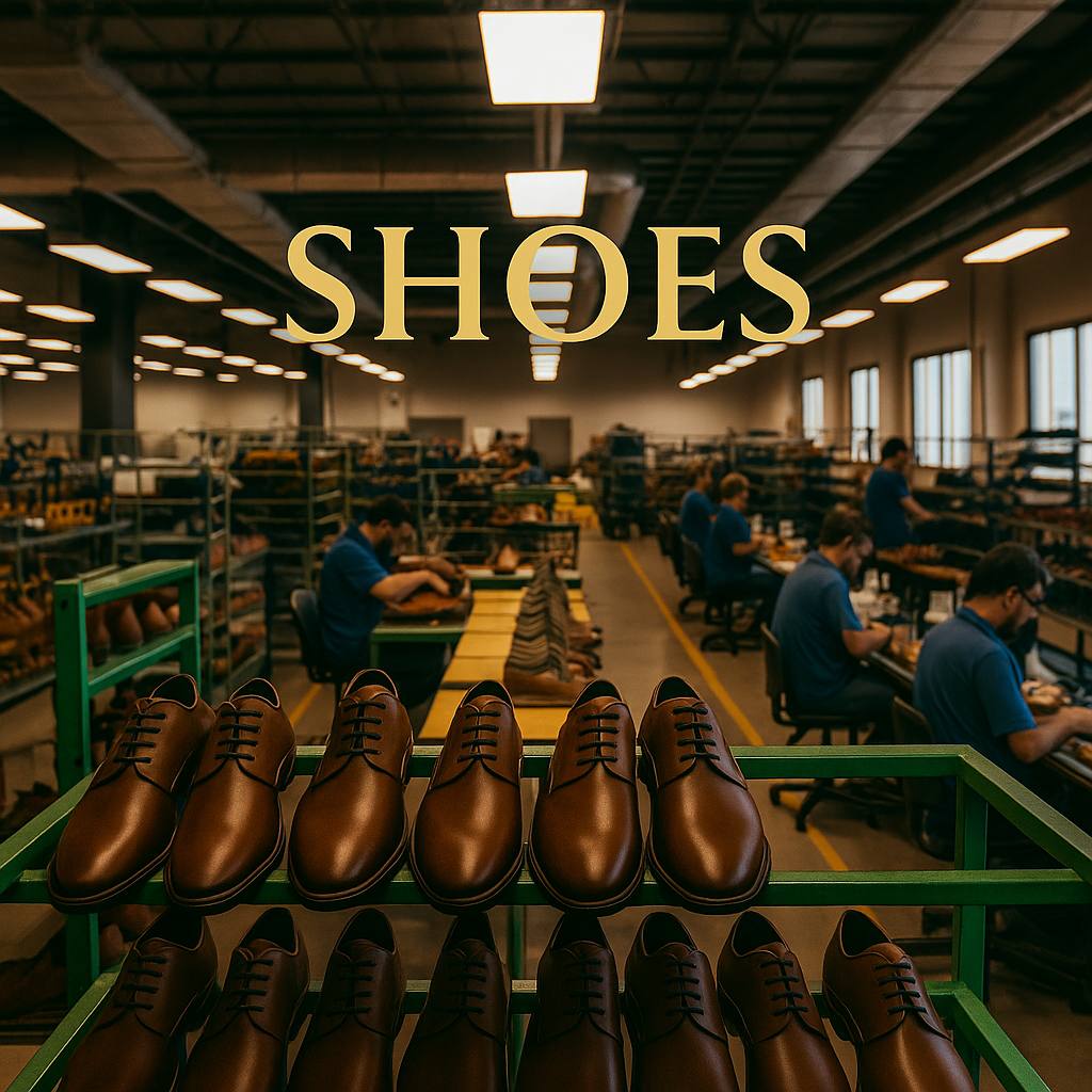 Modern shoe factory in Istanbul — leather footwear production and skilled labor process shown during Start Tour by Trade Istanbul Group LLC for global fashion buyers.